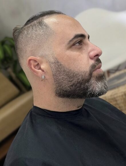 Men's fade and lineup in Miramar — Van Den Berg